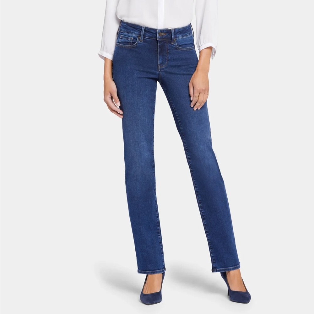 NYDJ Marilyn Straight Jeans in Cooper wash size 10